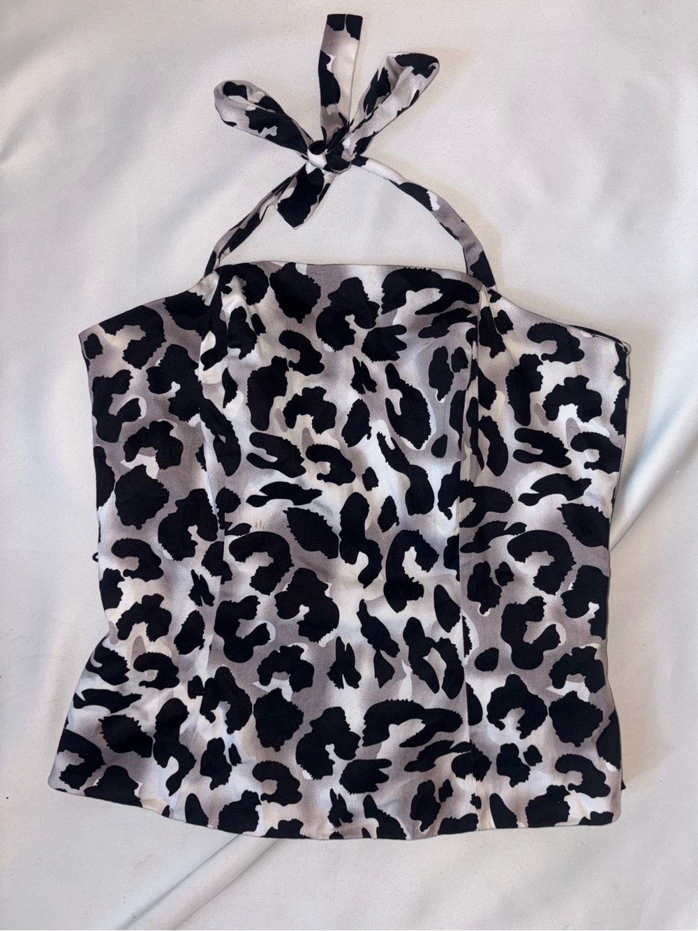 y2k vintage Cache leopard print halter top - size small